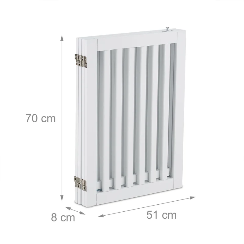 Barrière de sécurité réglable pour animaux domestiques 70 x 90 cm installation flexible style contemporain en métal gris 13_0011391