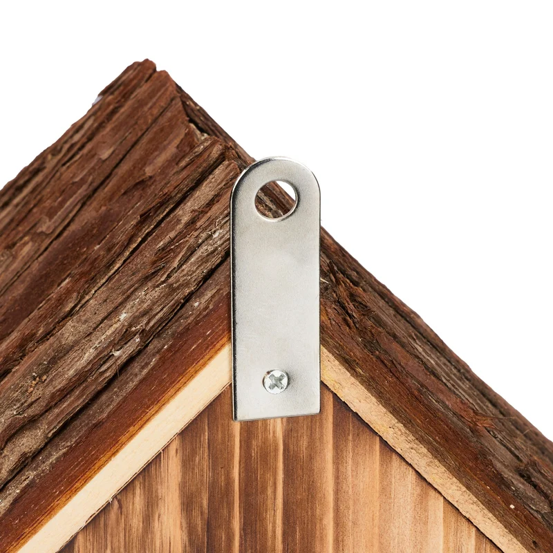 Hôtel à insectes abri suspendu jardin 25 x 15 x 15 cm pratique pour coccinelles en bois marron 13_0015191
