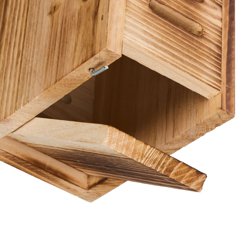 Hôtel à insectes abri suspendu jardin 25 x 15 x 15 cm pratique pour coccinelles en bois marron 13_0015191