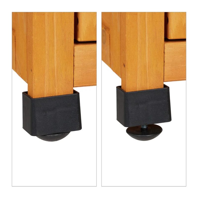 Armoire de jardin meuble de rangement polyvalent espaces extérieurs 100 x 80 x 40 cm en bois sapin marron 13_0011271