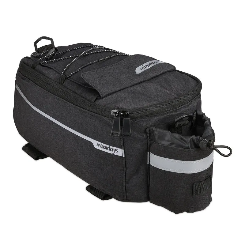 Sac de vélo spacieux pour porte-bagages 40 x 30 x 20 cm pratique étanche style sportif en polyester noir 13_0011807