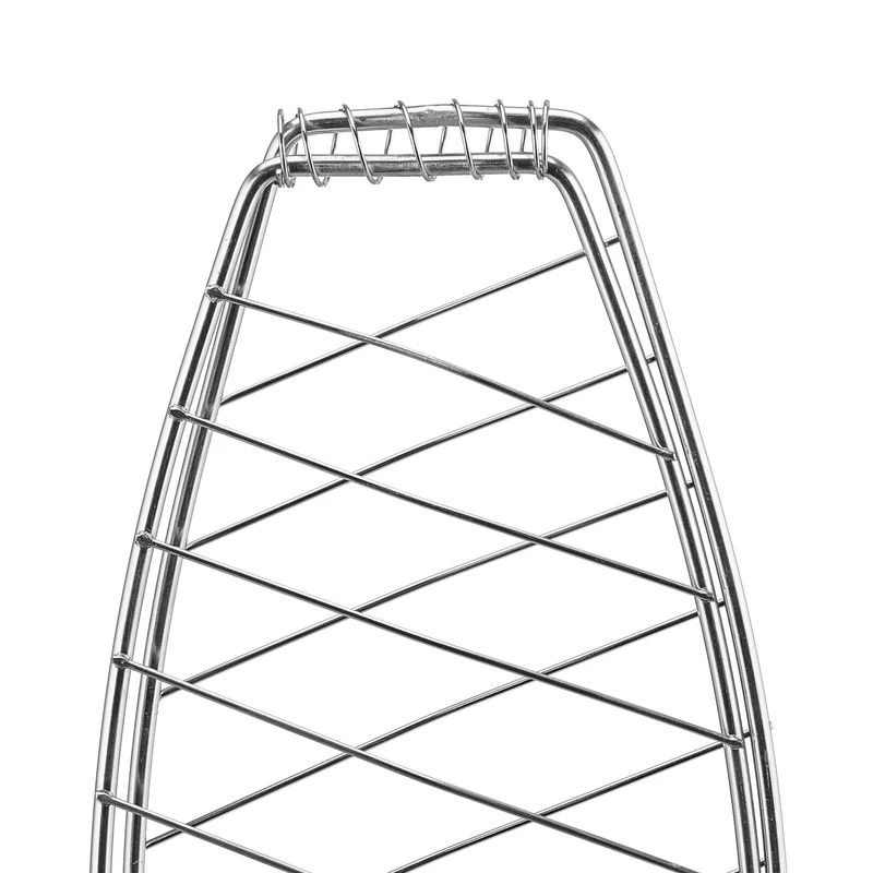 Lot de 3 paniers à brochettes pratiques barbecue 20 x 10 x 5 cm en acier inoxydable argenté 13_0011256