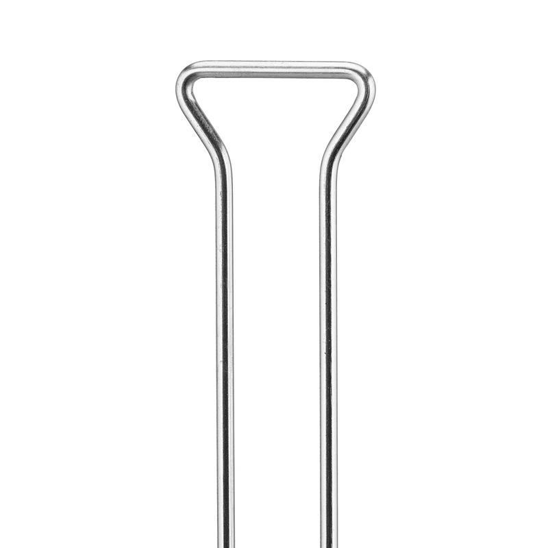 Lot de 3 paniers à brochettes pratiques barbecue 20 x 10 x 5 cm en acier inoxydable argenté 13_0011256