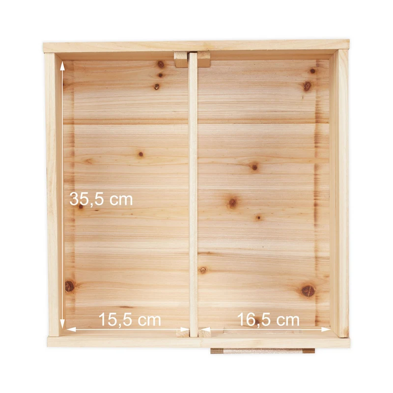 Abri pour hérisson avec sol et toit amovible 60 x 40 x 30 cm en bois flammé marron 13_0013430