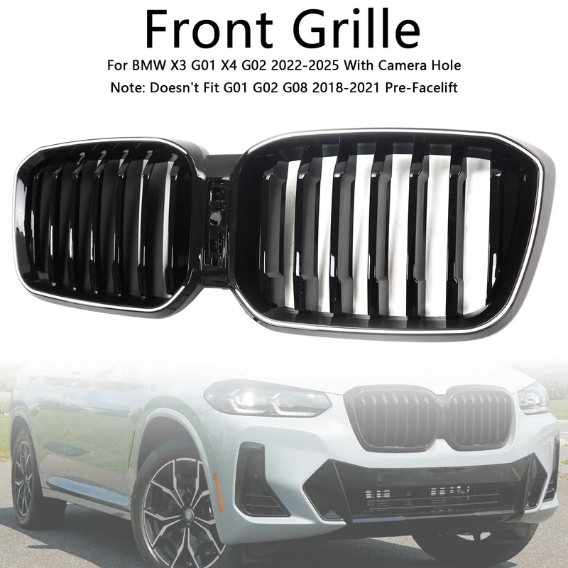Calandre Avant Noir Brillant BMW X3 G01 X4 G02 2022-2025