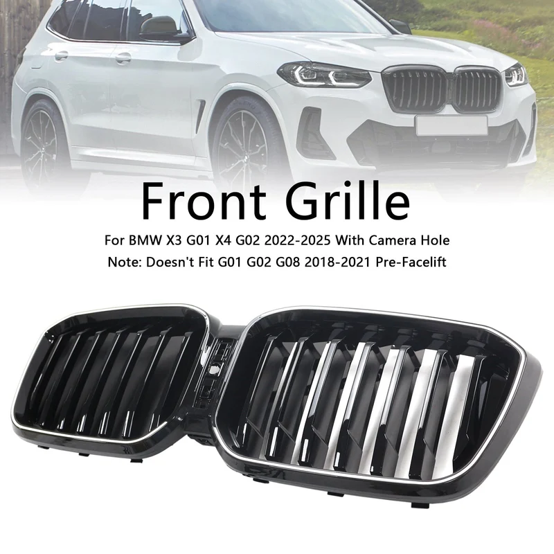 Calandre Avant Noir Brillant BMW X3 G01 X4 G02 2022-2025