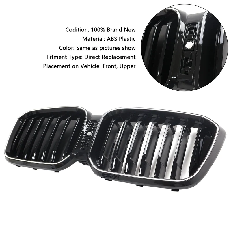 Calandre Avant Noir Brillant BMW X3 G01 X4 G02 2022-2025