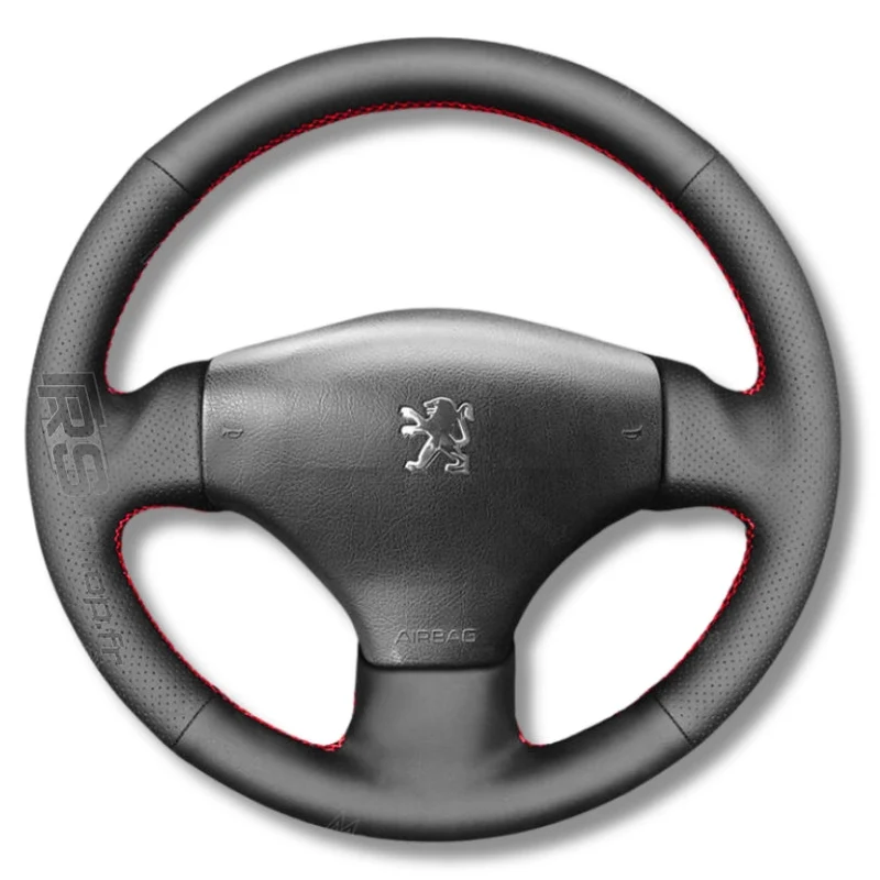 Couvre Volant Peugeot 206 Cuir Surpiqué