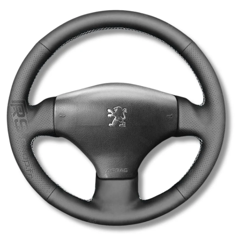 Couvre Volant Peugeot 206 Cuir Surpiqué