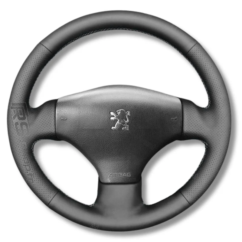 Couvre Volant Peugeot 206 Cuir Surpiqué