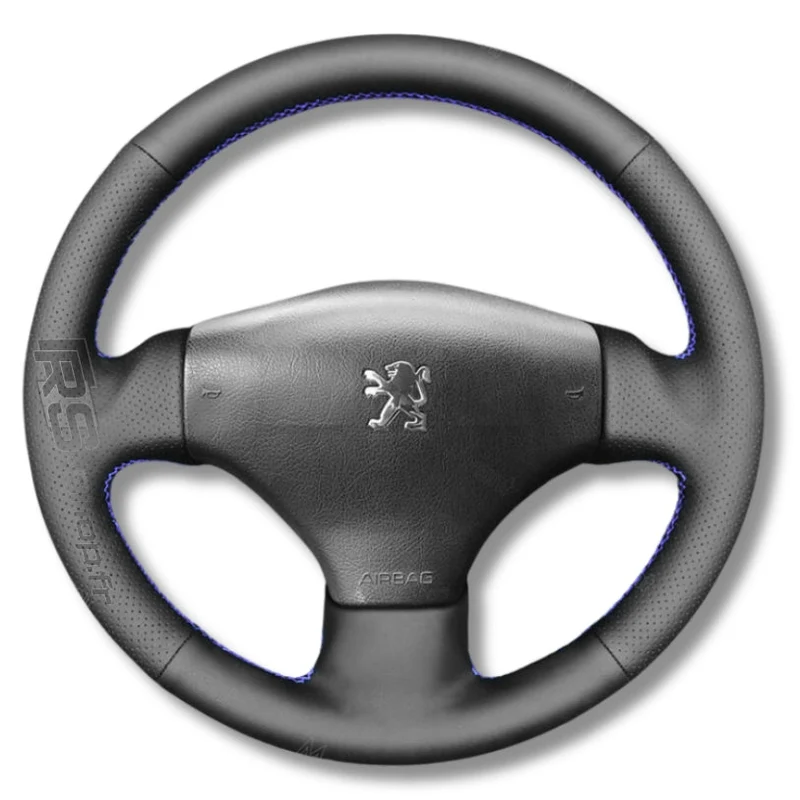 Couvre Volant Peugeot 206 Cuir Surpiqué