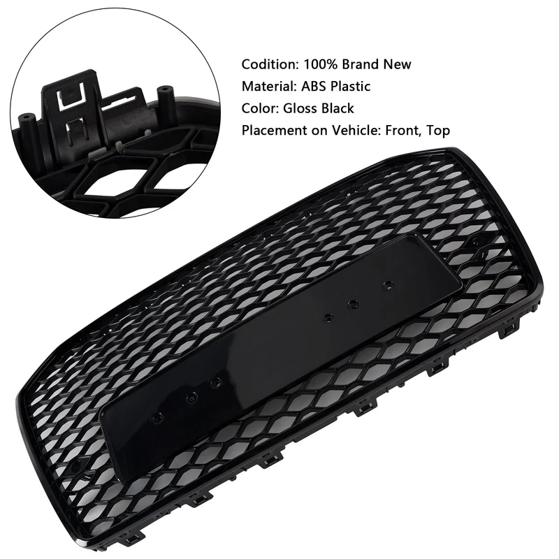 Grille Calandre Nid d'Abeille Style RS6 Audi A6 S6 C7 2016-2018