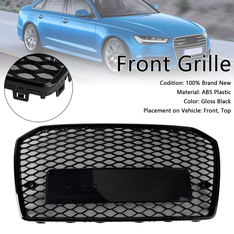 Grille Calandre Nid d'Abeille Style RS6 Audi A6 S6 C7 2016-2018
