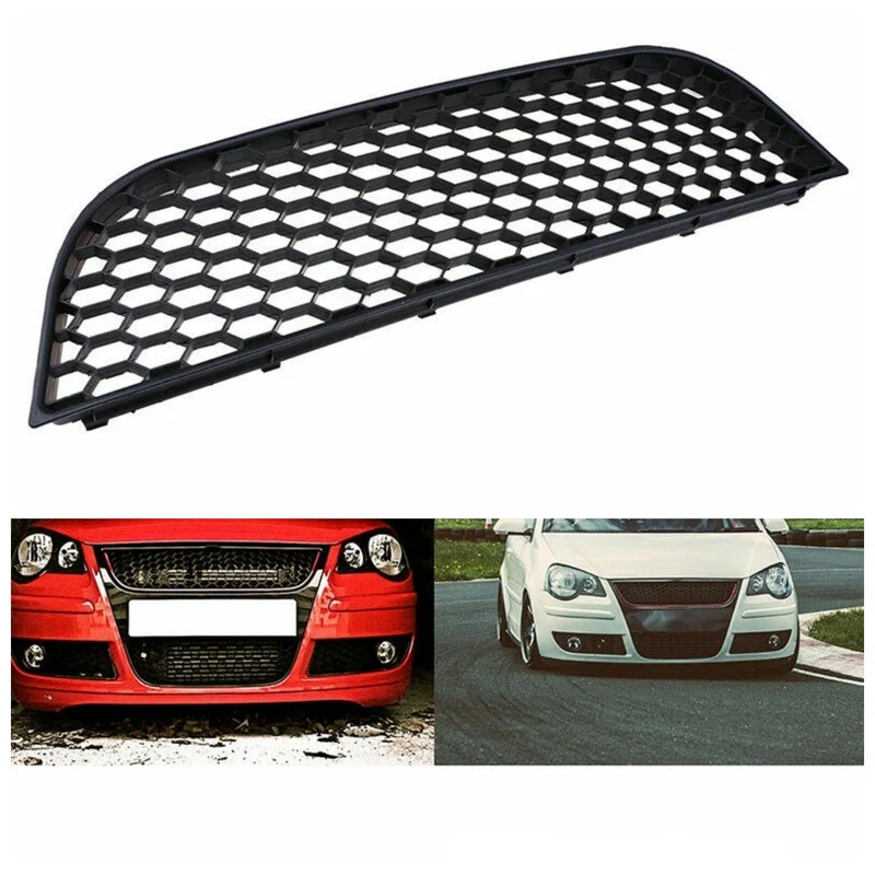 Grille Pare-Choc Avant VW Polo 9N3 GTI Nid d'Abeille Noir