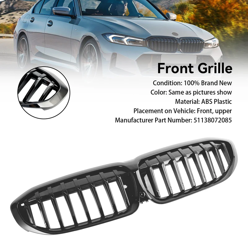 Grille Calandre ABS Noir Brillant BMW Série 3 G20 G28 2019-2020