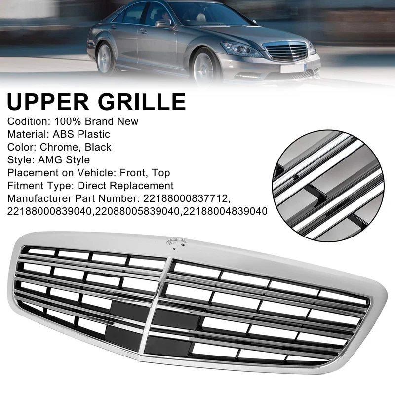 Grille Pare-Chocs AMG Mercedes Classe S W221 2010-2013
