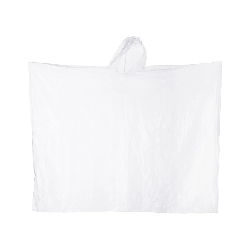 Lot de 20 ponchos de pluie jetables légers transparents 95 x 120 cm en PE transparent 13_0011578