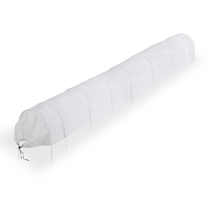 Tunnel de culture jardin 5 x 3 x 1 m protection optimale contre les oiseaux en filet de plastique vert 13_0015025