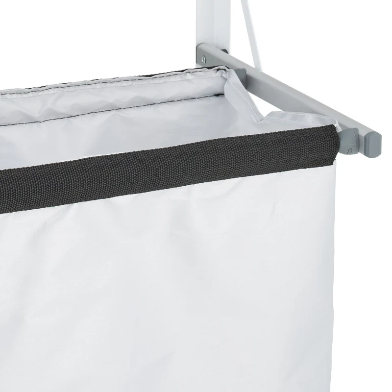 Séchoir à linge pliant pratique à accrocher sur porte 60 x 30 x 10 cm en plastique blanc 13_0015731