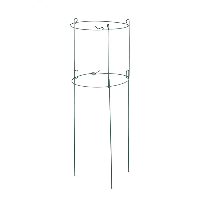 Lot de 3 tuteurs à tomates en métal pour plantes grimpantes extérieur 120 x 20 x 20 cm en métal galvanisé vert 13_0012526