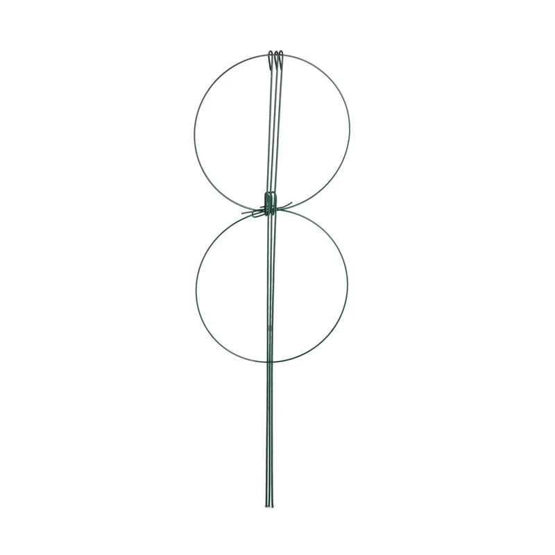 Lot de 3 tuteurs à tomates en métal pour plantes grimpantes extérieur 120 x 20 x 20 cm en métal galvanisé vert 13_0012526