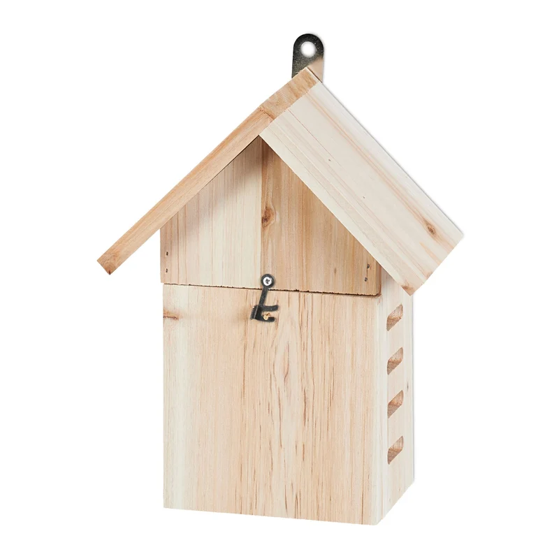 Hôtel à insectes coccinelles abri suspendu jardin ou balcon ouverture facile style naturel en bois marron 13_0015261