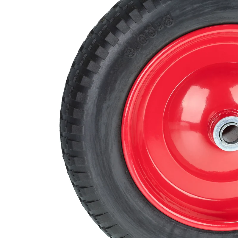 Roue de brouette increvable 3.00-8 confort de conduite surface profilée en caoutchouc noir 13_0012277