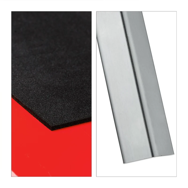 Lot de 2 tréteaux réglables polyvalents bricolage 12 positions 80 x 60 x 70 cm en métal rouge 13_0011857