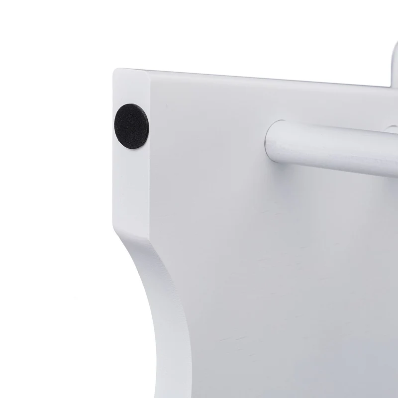 Tabouret pratique à usages multiples intérieur 50 x 30 x 30 cm pour accéder à des étagères hautes en bambou blanc 13_0013596