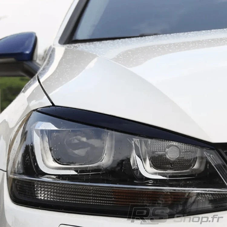 Paupières Phares VW Golf 7 GTI R Style Noir Brillant