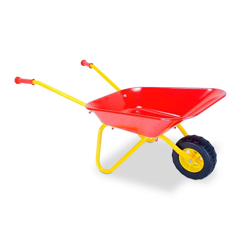 Brouette pour enfants jardin travaux de construction 43 x 74 x 36 cm en métal rose 13_0017855