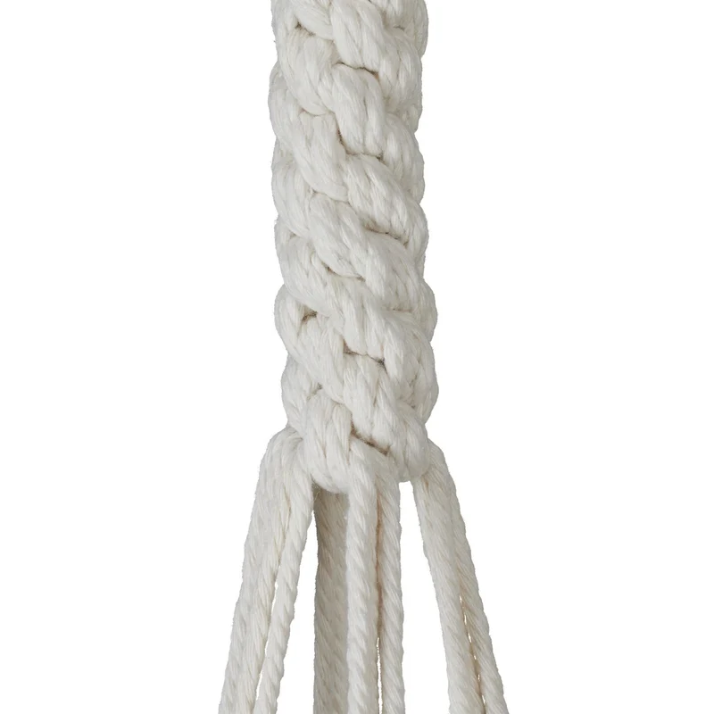 Lot de 7 suspensions pour plantes décoratives boho adaptées à tous les espaces en coton blanc 13_0017103