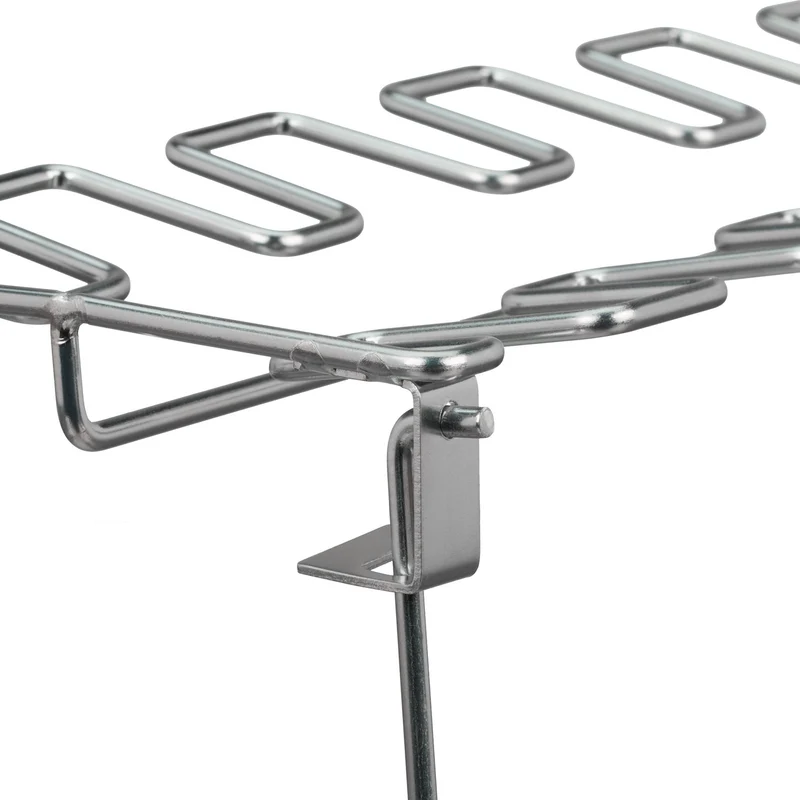 Lot de 2 supports cuisses de poulet cuisson barbecue pliables 28 cuisses en acier inoxydable argenté 13_0017226