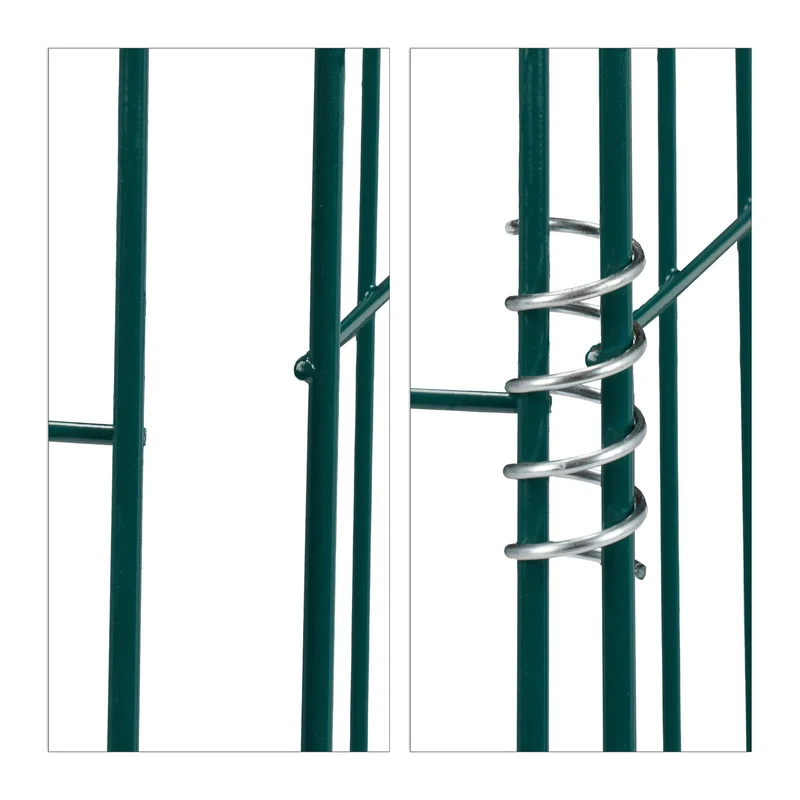 Lot de 2 composteurs de jardin spacieux en acier noir avec circulation de l'air optimale 13_0016632