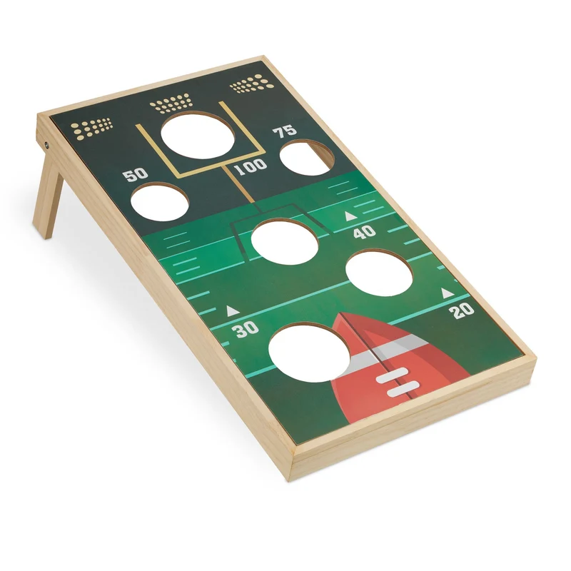 Jeu de lancer adapté pour adultes et enfants 90 x 60 x 10 cm ambiance festive double face en bois multicolore 13_0012054
