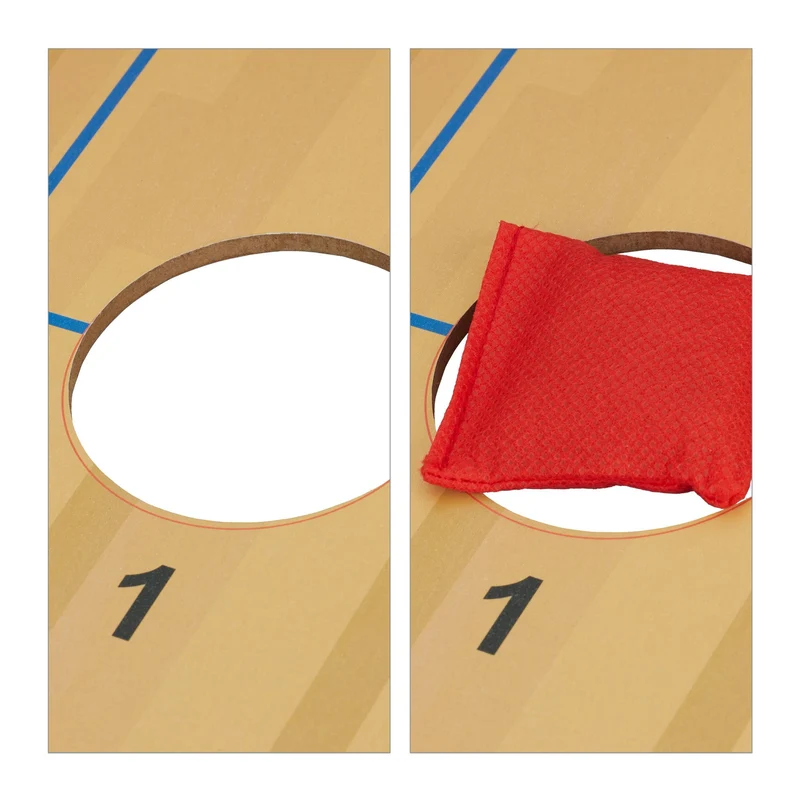 Jeu de lancer adapté pour adultes et enfants 90 x 60 x 10 cm ambiance festive double face en bois multicolore 13_0012054