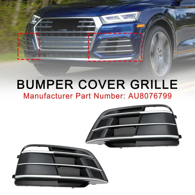 Grille Calandre Pare-Choc Audi Q5 SQ5 S-Line 2018-2022 Noir
