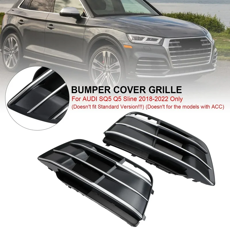 Grille Calandre Pare-Choc Audi Q5 SQ5 S-Line 2018-2022 Noir