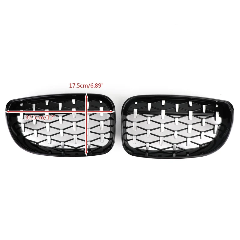 Grille Avant BMW Série 1 E81 E87 E82 E88 2008-2012 Noir Chrome