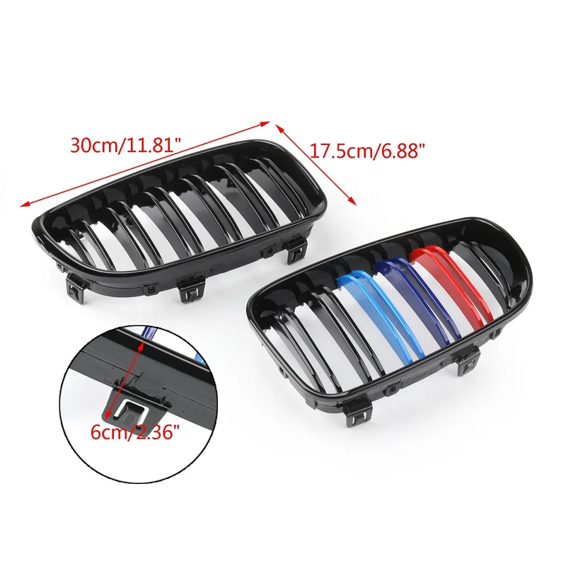 Grilles Pare-Choc Noir Brillant M-Color BMW Série 1 E81 E87 E82 E88