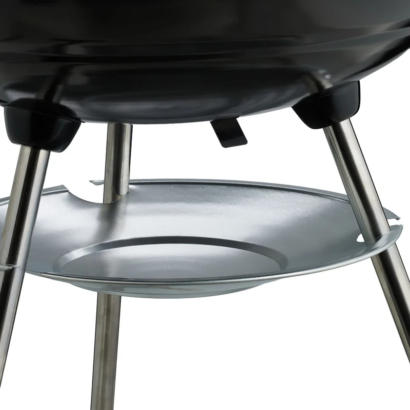 Barbecue charbon de bois avec couvercle pour jardin 89 x 46 x 58 cm facile à nettoyer moderne en acier noir 13_0016742
