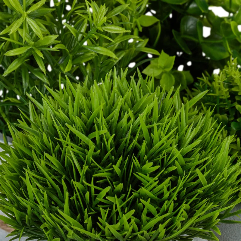 Lot de 4 plantes artificielles décoratives style moderne intérieur 12 x 10 cm en pierre verte 13_0017080