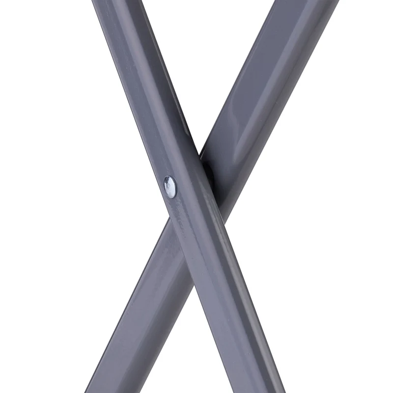 Set de balcon 3 pièces table pliante 61 x 61 cm et 2 chaises confortables design moderne en plastique gris 13_0015633