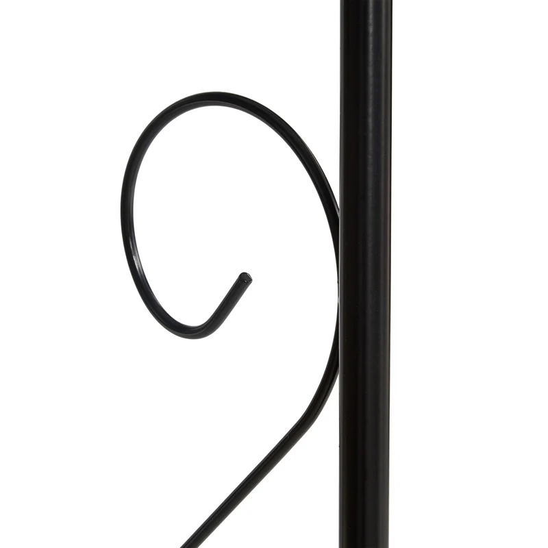 Arche de jardin décorative support plantes ornementales 200 x 100 x 40 cm en acier noir 13_0016818
