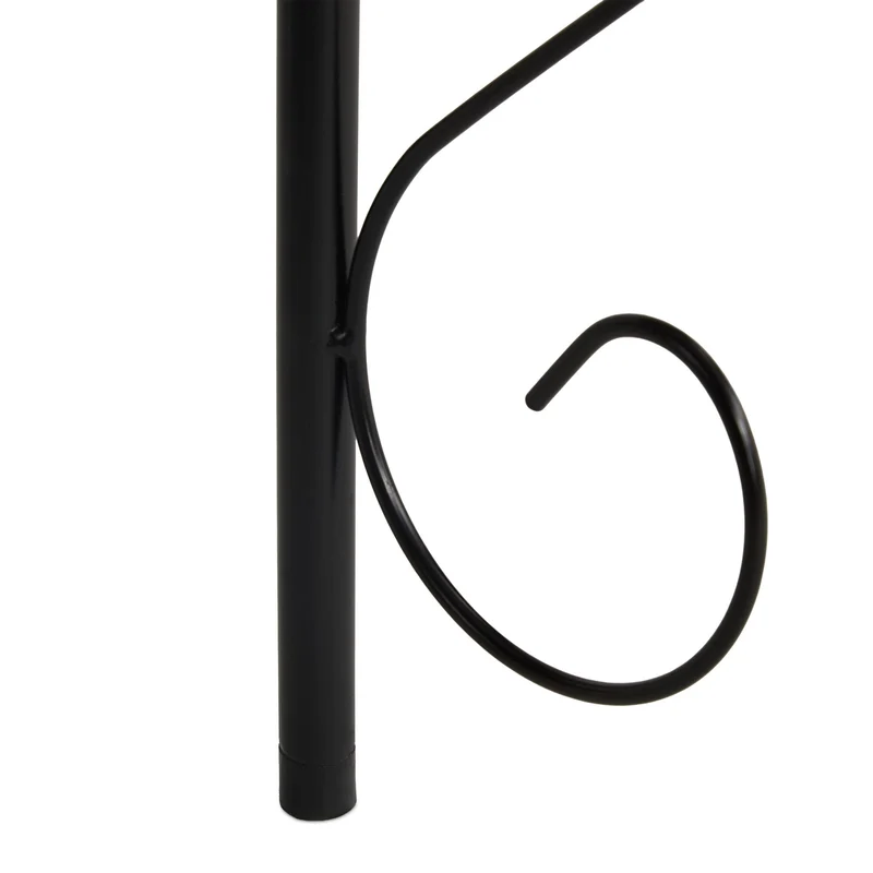 Arche de jardin décorative support plantes ornementales 200 x 100 x 40 cm en acier noir 13_0016818