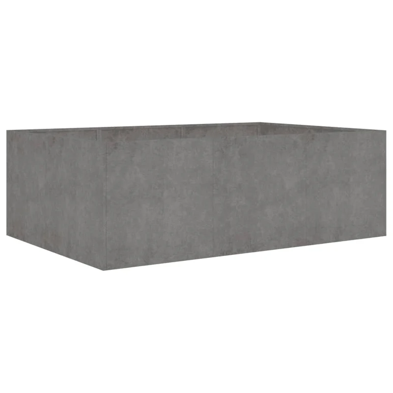 Jardinière bac lit surélevé plantes fleurs terrasse jardin de jardin 120 x 80 x 40 cm acier corten marron 02_0039347