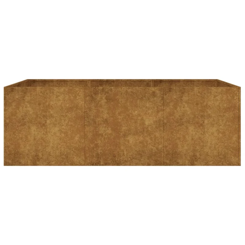 Jardinière bac lit surélevé plantes fleurs terrasse jardin de jardin 120 x 80 x 40 cm acier corten marron 02_0039347