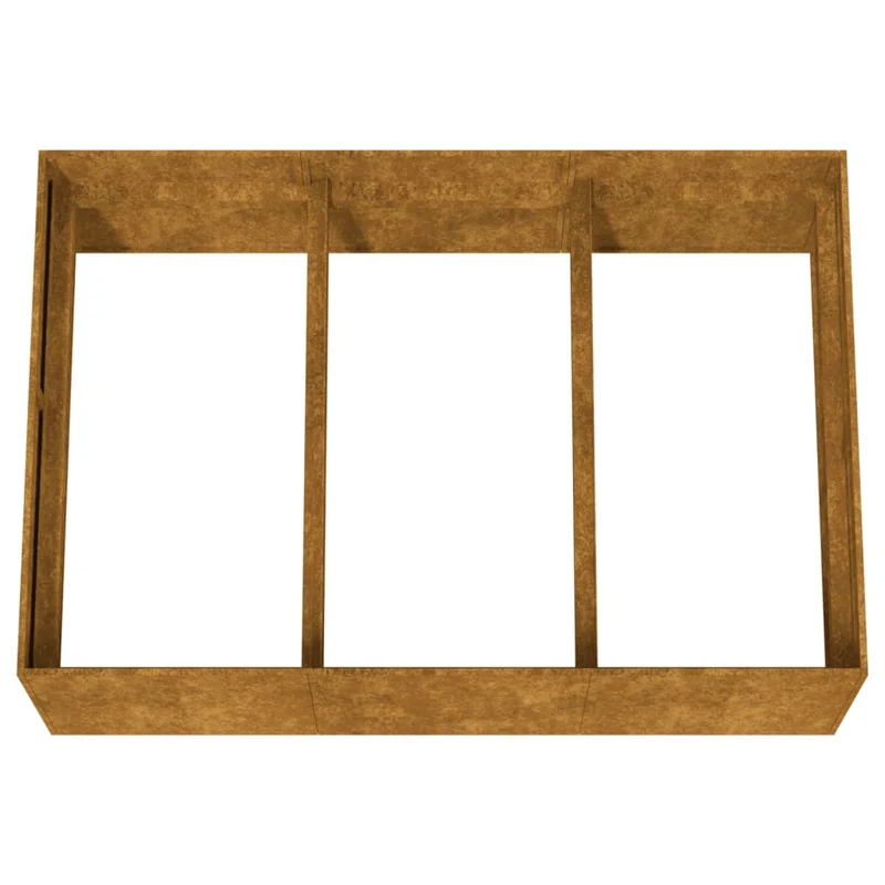 Jardinière bac lit surélevé plantes fleurs terrasse jardin de jardin 120 x 80 x 40 cm acier corten marron 02_0039347
