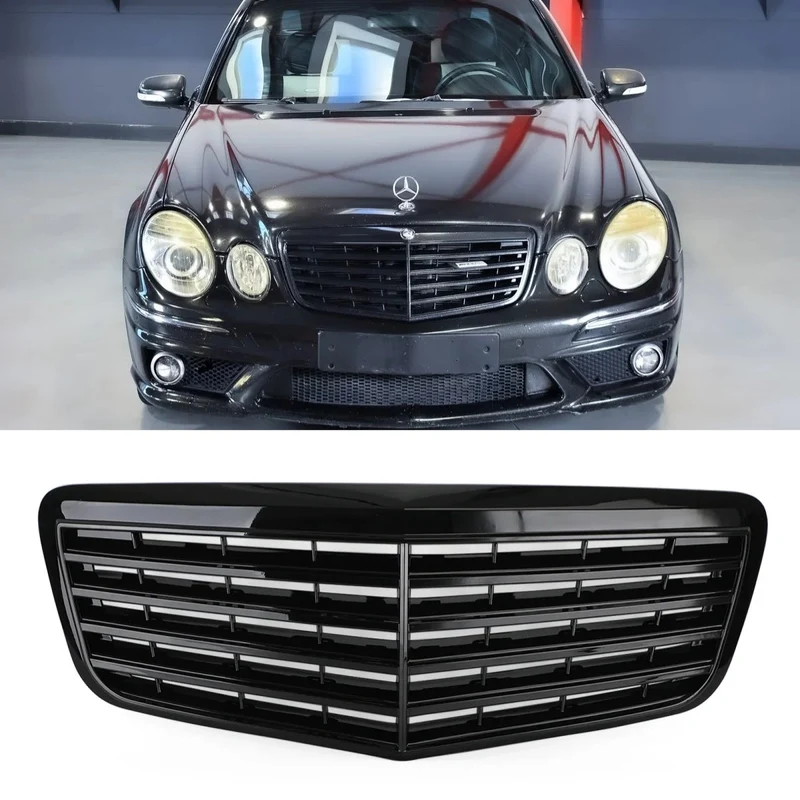 Grille Pare-Chocs AMG Noir Brillant Mercedes W211 E350 E500 2007-2009