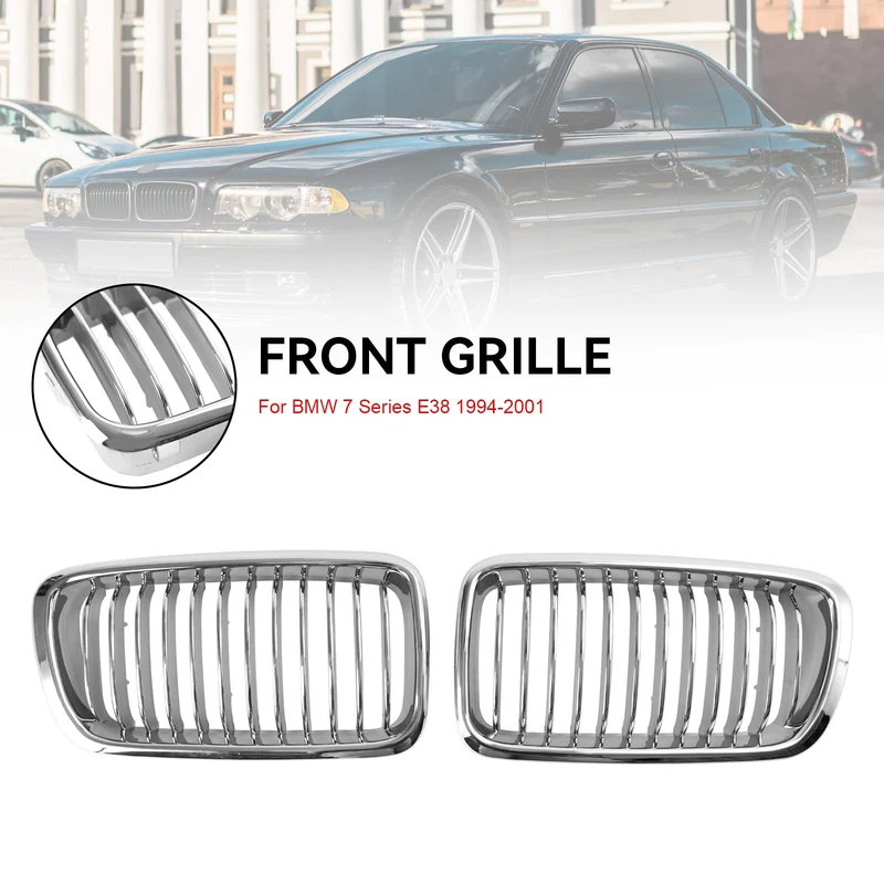 Calandre avant chromée BMW Série 7 E38 1994-2001 2 pièces